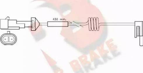 R Brake 610235RB - Contatto segnalazione, Usura past. freno / mat. d'attrito autozon.pro