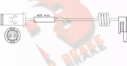 R Brake 610236RB - Contatto segnalazione, Usura past. freno / mat. d'attrito autozon.pro