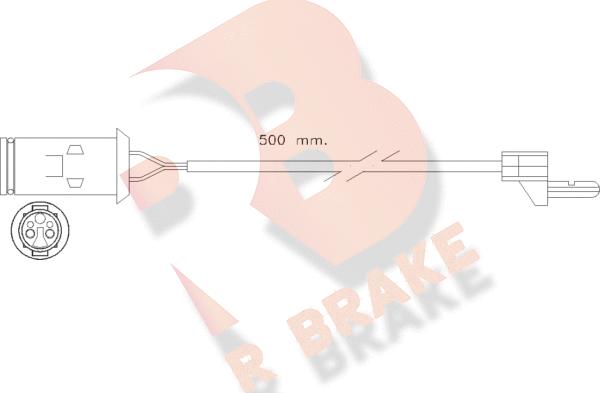 R Brake 610222RB - Contatto segnalazione, Usura past. freno / mat. d'attrito autozon.pro