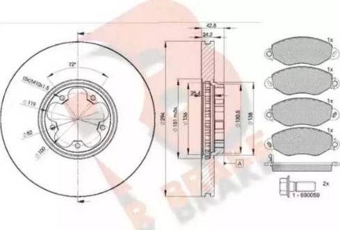 BENDIX DP24018 - Kit freno, Freno a disco autozon.pro