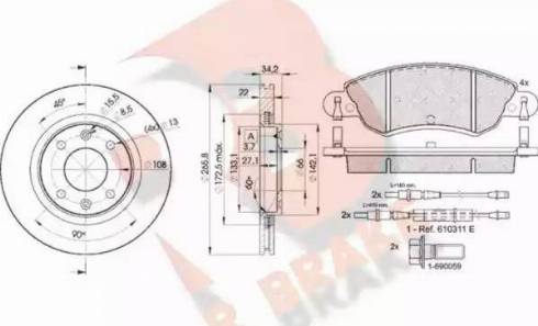 BENDIX DP61026 - Kit freno, Freno a disco autozon.pro