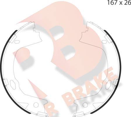 R Brake 79RBPB4055 - Kit ganasce, Freno stazionamento autozon.pro