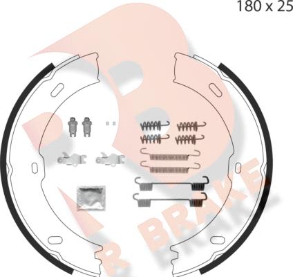 R Brake 79RBPB4009 - Kit ganasce, Freno stazionamento autozon.pro