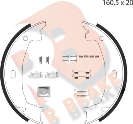 R Brake 79RBPB4001 - Kit ganasce, Freno stazionamento autozon.pro