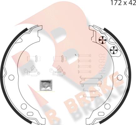 R Brake 79RBPB4019 - Kit ganasce, Freno stazionamento autozon.pro