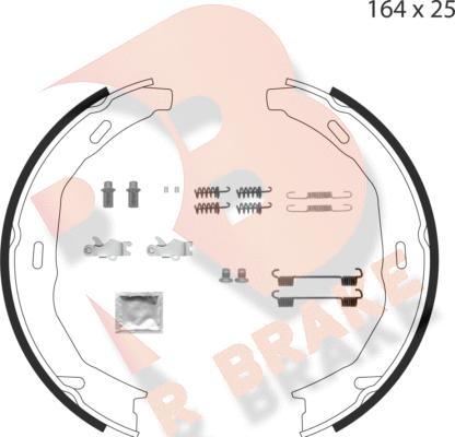 R Brake 79RBPB4014 - Kit ganasce, Freno stazionamento autozon.pro