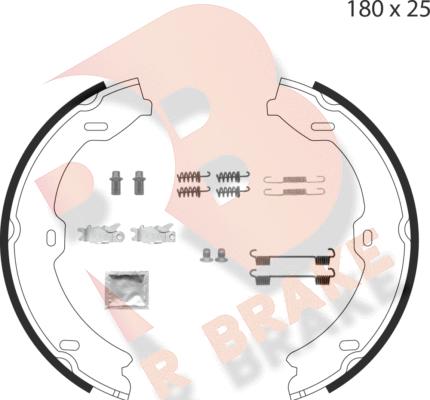 R Brake 79RBPB4015 - Kit ganasce, Freno stazionamento autozon.pro