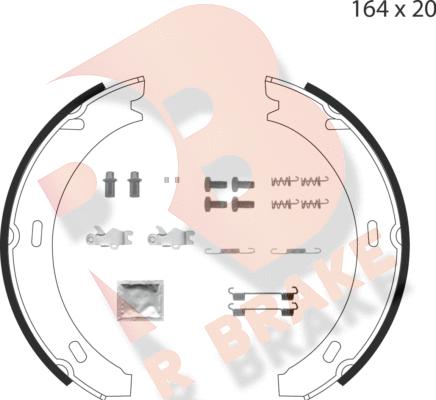 R Brake 79RBPB4011 - Kit ganasce, Freno stazionamento autozon.pro