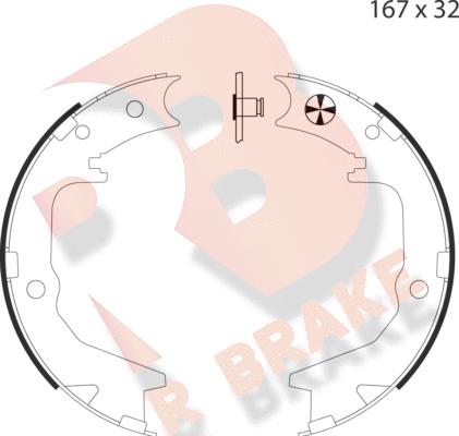 R Brake 79RBPB4034 - Kit ganasce, Freno stazionamento autozon.pro