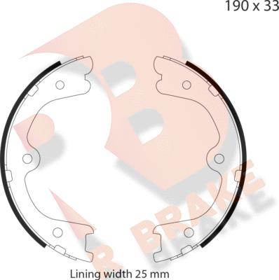 R Brake 79RBPB4032 - Kit ganasce, Freno stazionamento autozon.pro