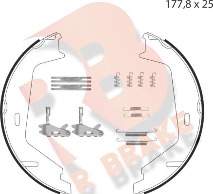 R Brake 79RBPB4024 - Kit ganasce, Freno stazionamento autozon.pro