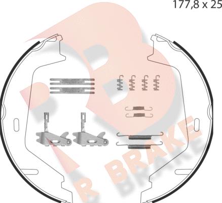 R Brake 79RBPB4025 - Kit ganasce, Freno stazionamento autozon.pro