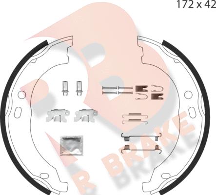 R Brake 79RBPB4020 - Kit ganasce, Freno stazionamento autozon.pro