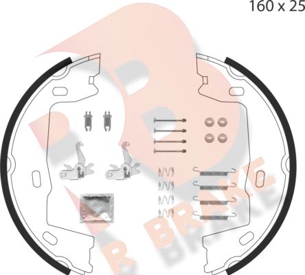 R Brake 79RBPB4021 - Kit ganasce, Freno stazionamento autozon.pro