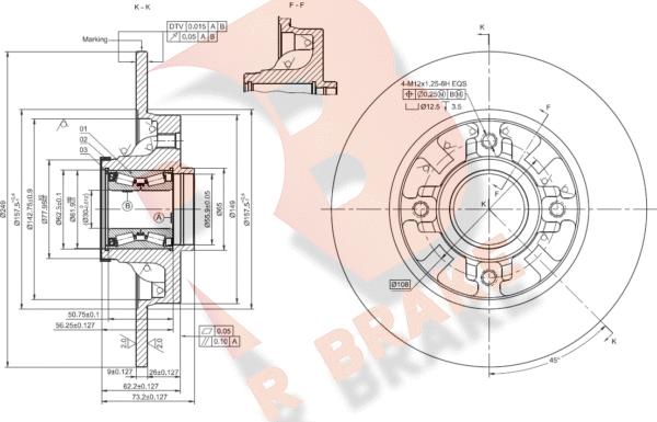 R Brake 78RBD14034 - Discofreno autozon.pro