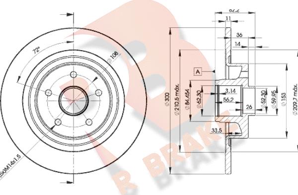 R Brake 78RBD14108 - Discofreno autozon.pro