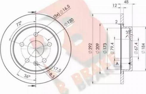 R Brake 78RBD14117 - Discofreno autozon.pro