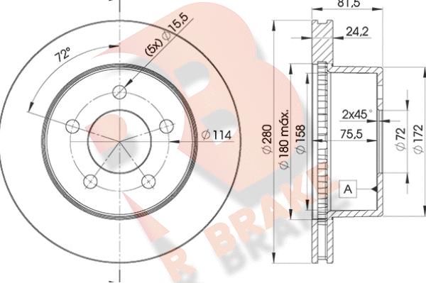 R Brake 78RBD15115 - Discofreno autozon.pro