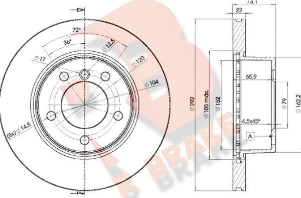 R Brake 78RBD16464 - Discofreno autozon.pro