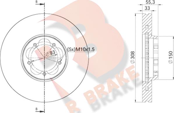 R Brake 78RBD16539 - Discofreno autozon.pro