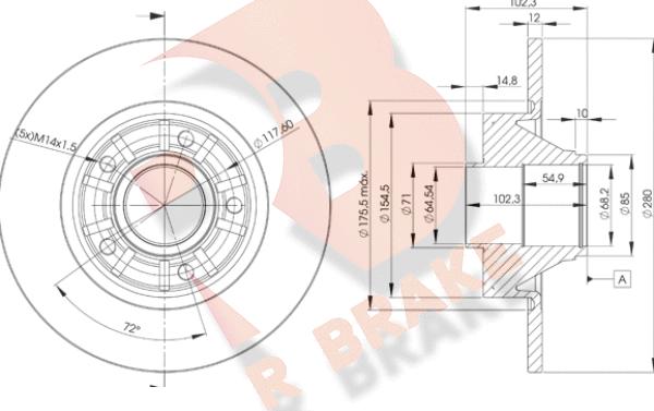 R Brake 78RBD16846 - Discofreno autozon.pro