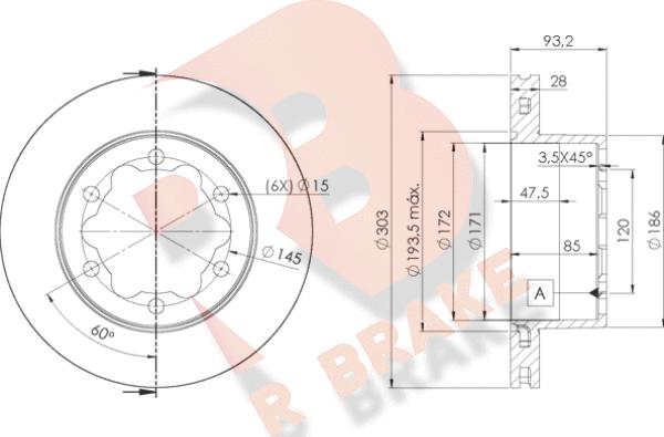 R Brake 78RBD10192 - Discofreno autozon.pro