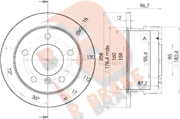 R Brake 78RBD10184 - Discofreno autozon.pro