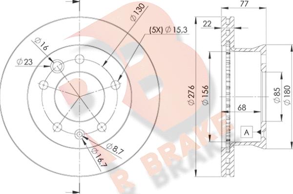 R Brake 78RBD10181 - Discofreno autozon.pro