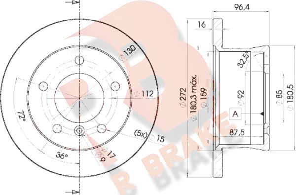 R Brake 78RBD10183 - Discofreno autozon.pro