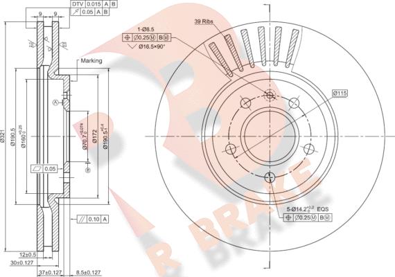 R Brake 78RBD11569 - Discofreno autozon.pro