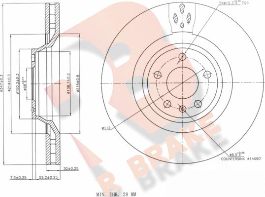 R Brake 78RBD11245 - Discofreno autozon.pro