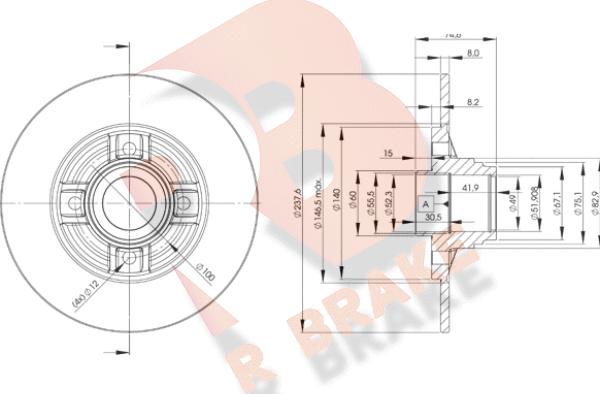 R Brake 78RBD18078 - Discofreno autozon.pro