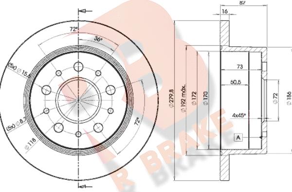 R Brake 78RBD13806 - Discofreno autozon.pro