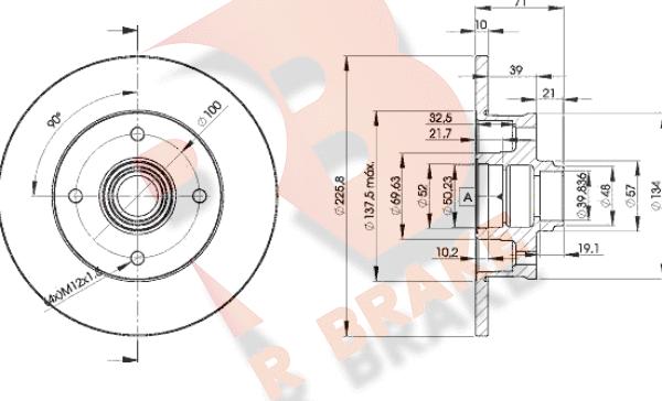 R Brake 78RBD13393 - Discofreno autozon.pro