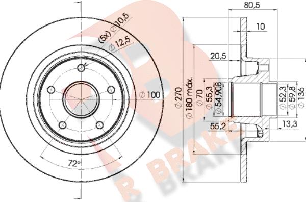 R Brake 78RBD17898 - Discofreno autozon.pro