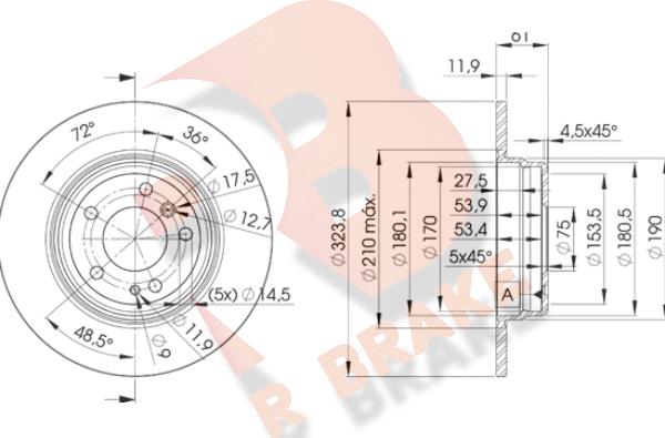 R Brake 78RBD29900 - Discofreno autozon.pro