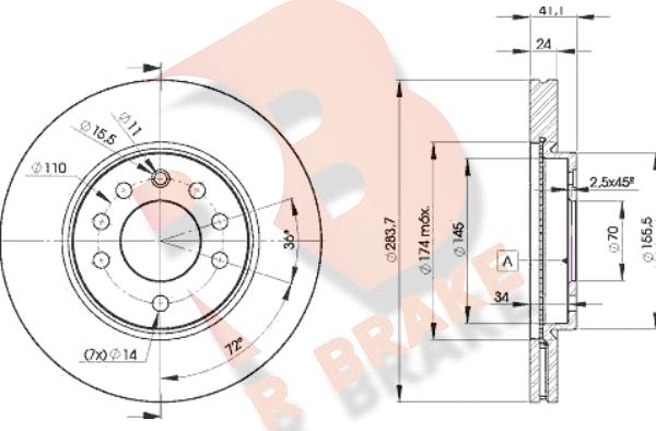 R Brake 78RBD29047 - Discofreno autozon.pro