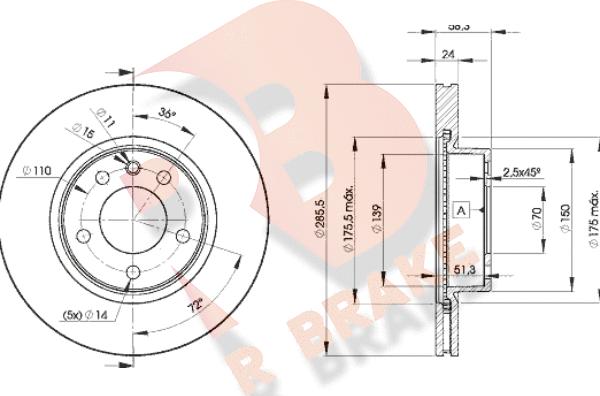 R Brake 78RBD29054 - Discofreno autozon.pro