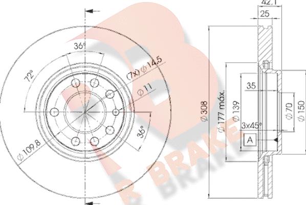 R Brake 78RBD29061 - Discofreno autozon.pro