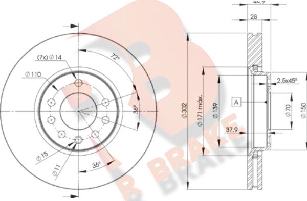 R Brake 78RBD29004 - Discofreno autozon.pro