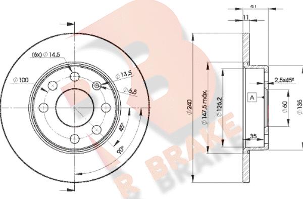 R Brake 78RBD29020 - Discofreno autozon.pro