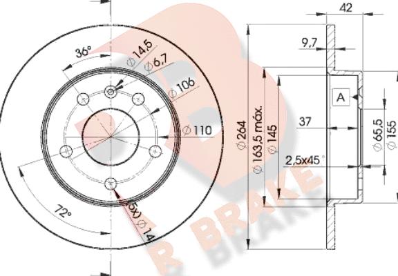 R Brake 78RBD29110 - Discofreno autozon.pro