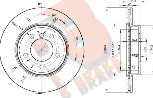 R Brake 78RBD24539 - Discofreno autozon.pro