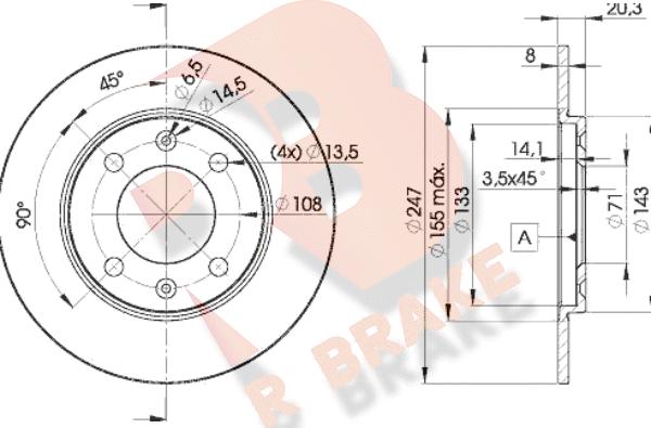 R Brake 78RBD24699 - Discofreno autozon.pro