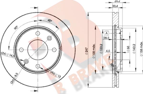 R Brake 78RBD24694 - Discofreno autozon.pro