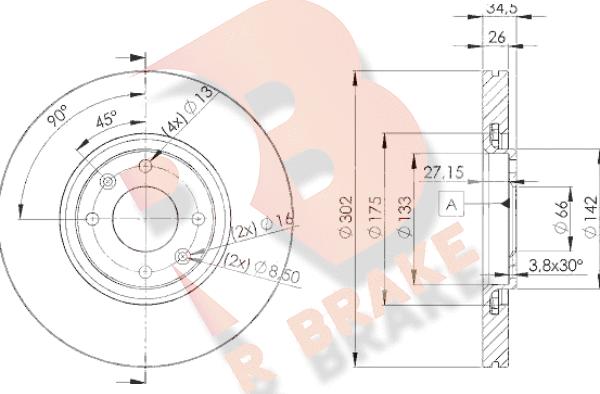 R Brake 78RBD24698 - Discofreno autozon.pro