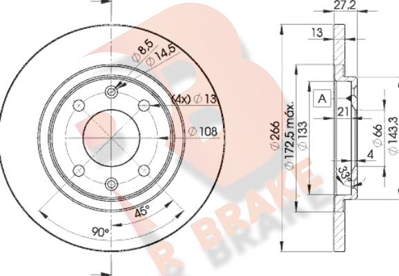 R Brake 78RBD24692 - Discofreno autozon.pro