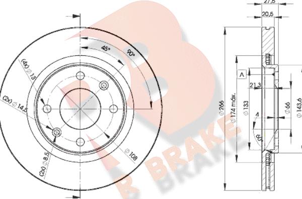 R Brake 78RBD24697 - Discofreno autozon.pro