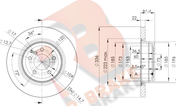 R Brake 78RBD24655 - Discofreno autozon.pro