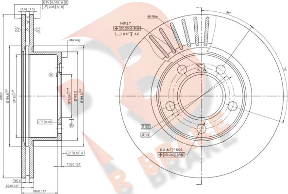 R Brake 78RBD24666 - Discofreno autozon.pro